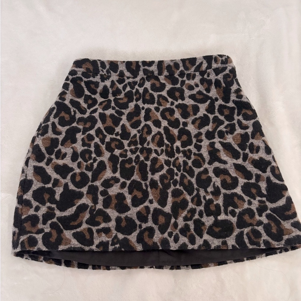 Lovers + Friends Wool Printed Mini Skirt